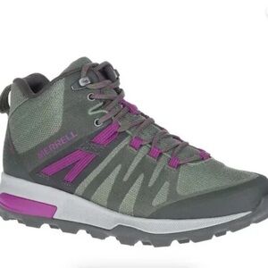 Merrell Zion FST Waterproof Mid Hiking Boots Green/Purple Women’s US Sz 7